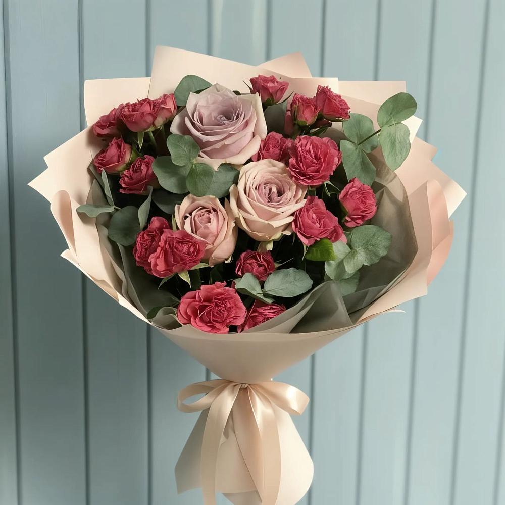 Букет цветов из: Гвоздики и Розы в Мисирево
