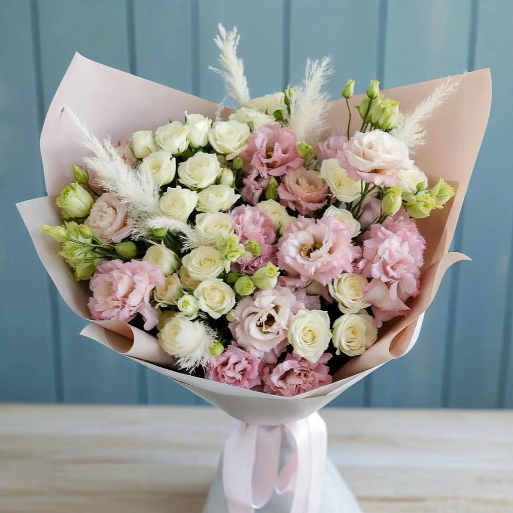 Букет цветов из: Альстромерии и Розы в Мисирево