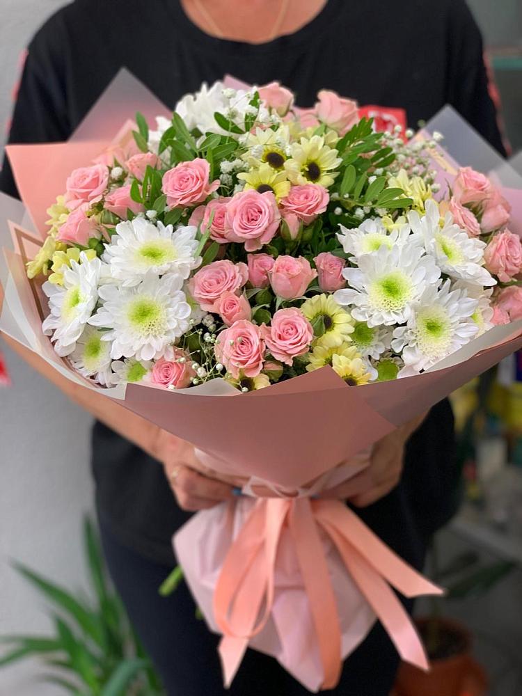 Букет цветов из: Розы и Хризантемы в Мисирево