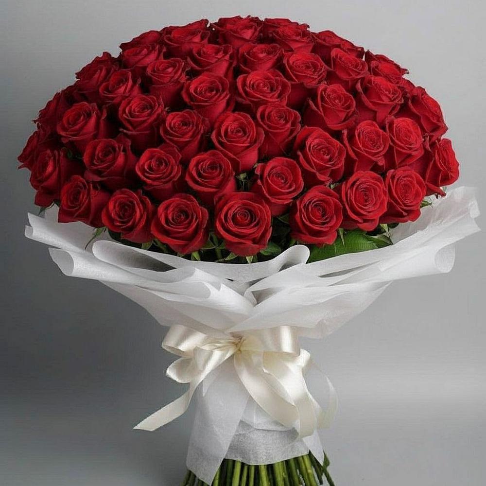 Букет 101 Красная роза Блэк Мэджик в Мисирево