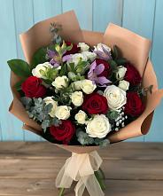 Букет цветов из:  Розы и Альстромерии #REPLACE_PRED# Мисирево