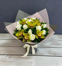 Букет цветов из:  Орхидеи и Розы в Мисирево