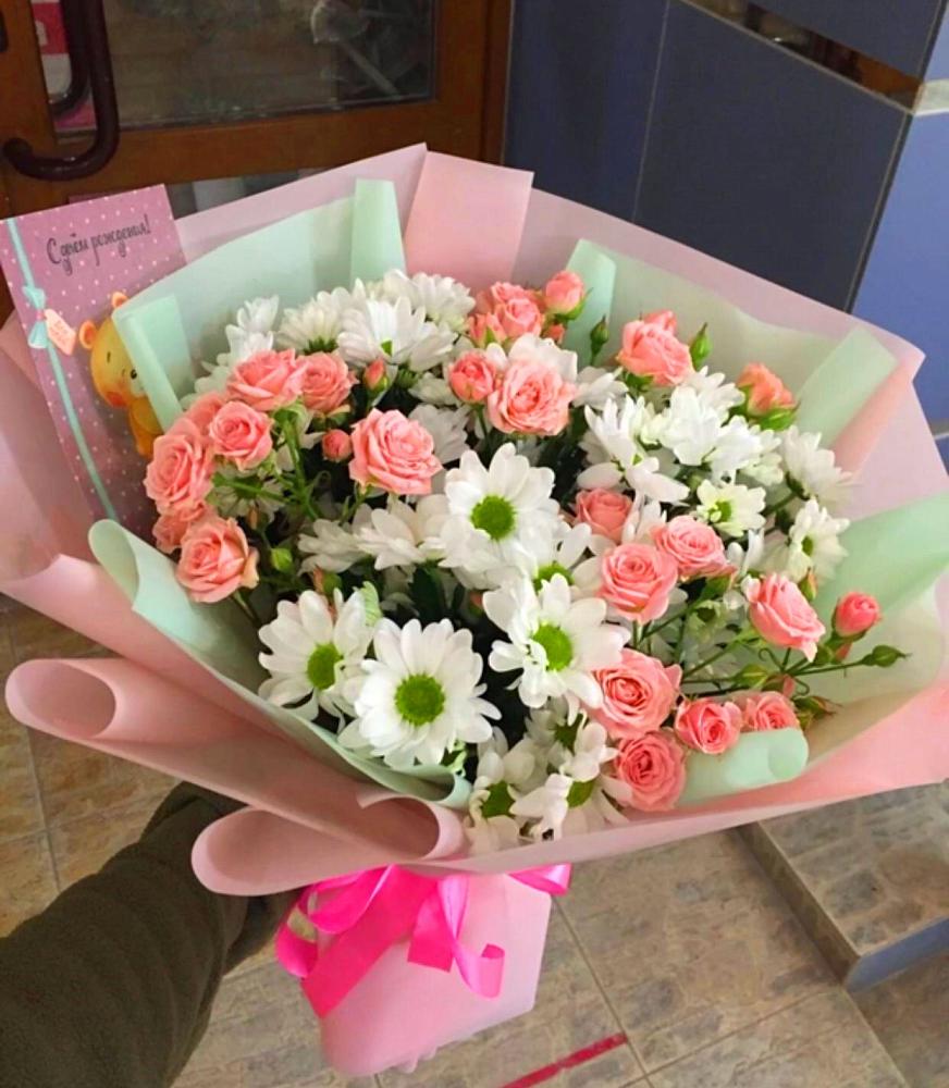 Букет цветов из: Розы и Хризантемы в Мисирево