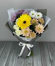Букет цветов из:  Розы, Герберы и Хризантемы #REPLACE_PRED# Мисирево