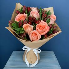 Букет цветов из:  Розы и Альстромерии в Мисирево