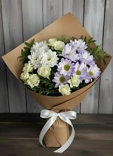 Букет цветов из:  Хризантемы и Розы в Мисирево