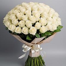 Букет 101 беля роза Белоснежка в Мисирево