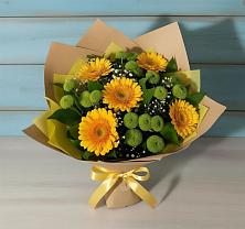 Букет цветов из:  Герберы и Хризантемы #REPLACE_PRED# Мисирево