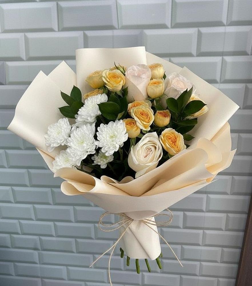 Букет цветов из: Розы и Хризантемы в Мисирево