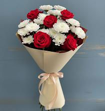 Букет цветов из:  Розы и Хризантемы в Мисирево