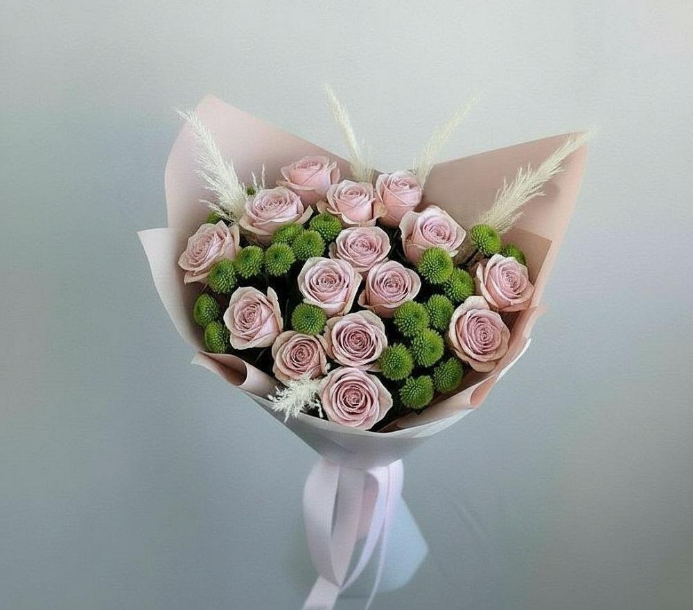 Букет цветов из: Розы и Хризантемы в Мисирево