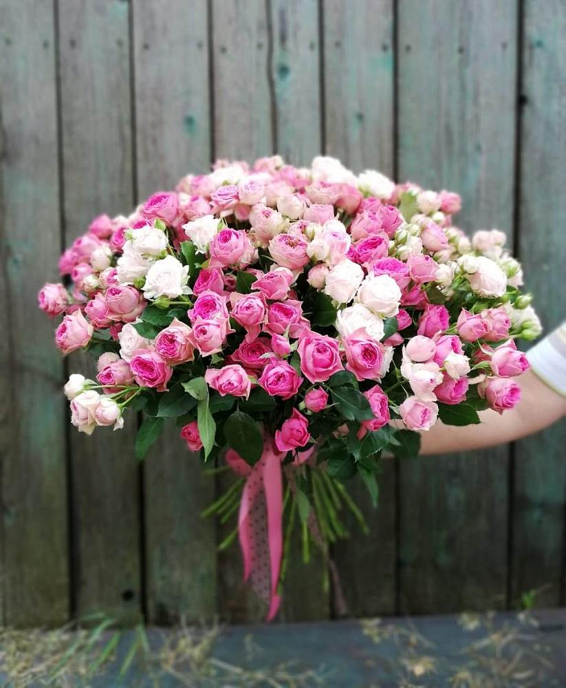 Букет Розовые кустовые розы Натали и Лав Лидия в Мисирево