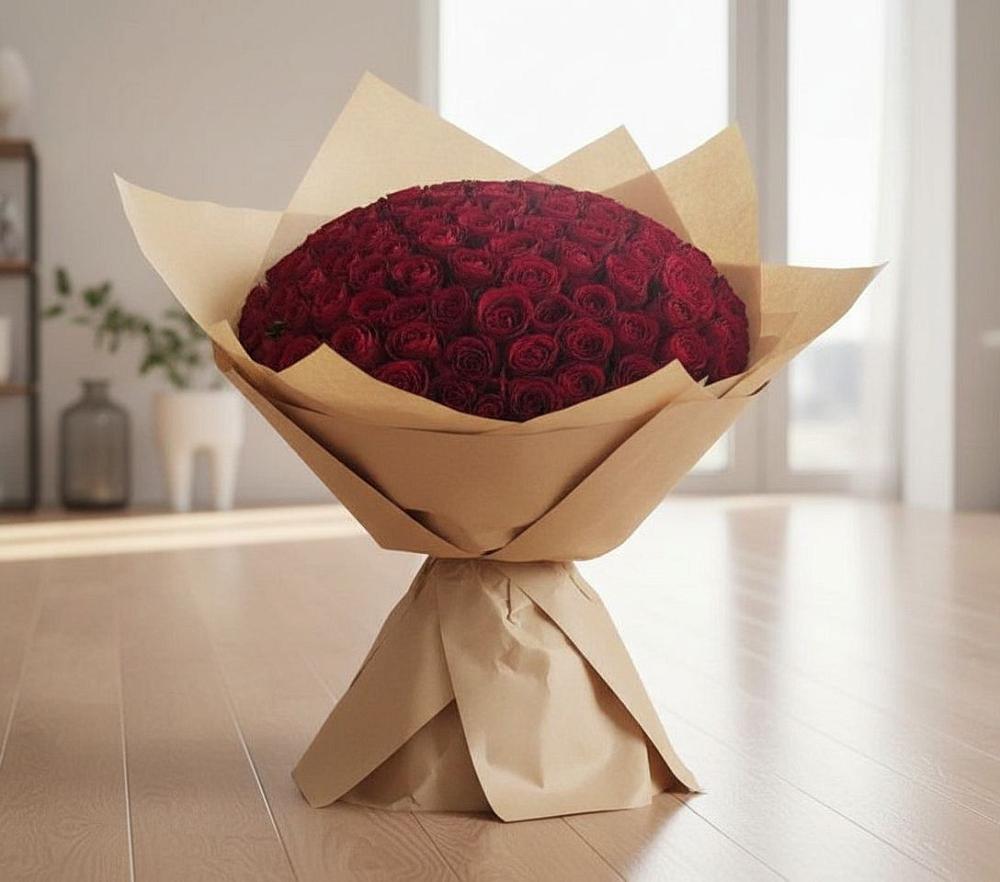 Букет 101 Красная роза в Мисирево