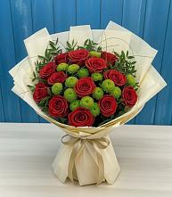 Букет цветов из:  Розы и Хризантемы в Мисирево