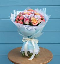 Букет цветов из:  Хризантемы и Розы в Мисирево