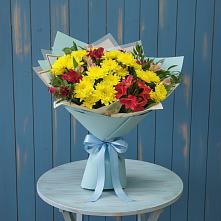 Букет цветов из:  Альстромерии и Хризантемы #REPLACE_PRED# Мисирево