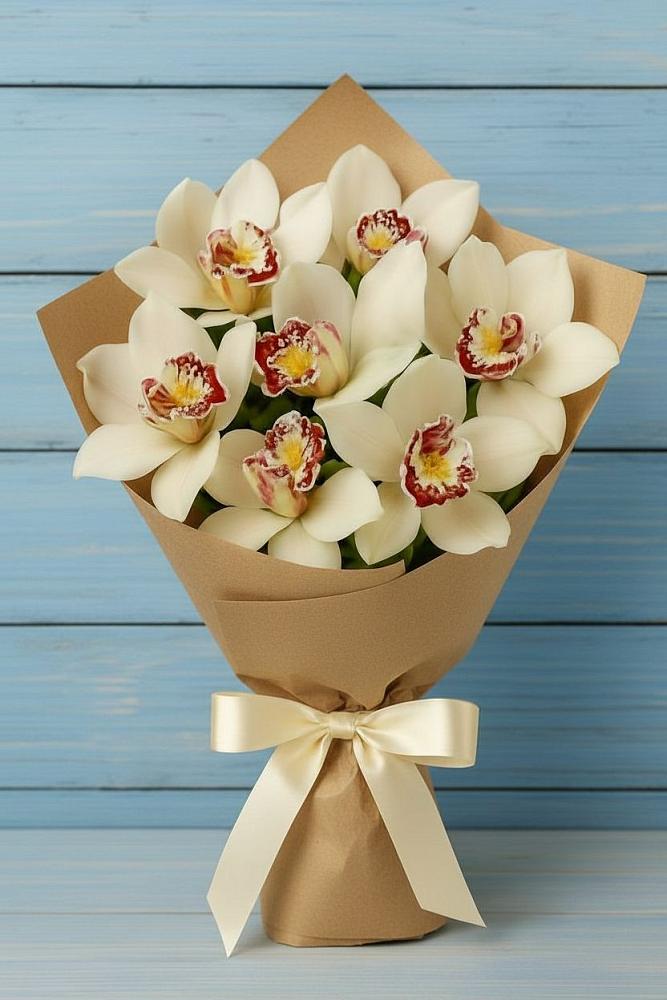 Букет цветов из: Орхидеи и Розы в Мисирево